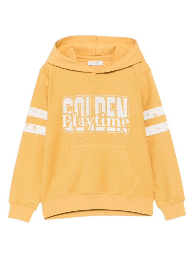 Sweatshirt with hood and print