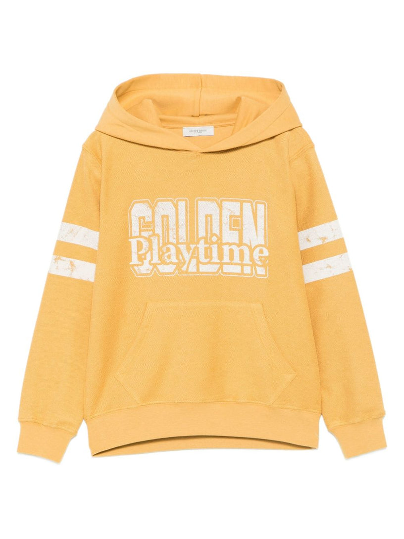 Sweatshirt with hood and print