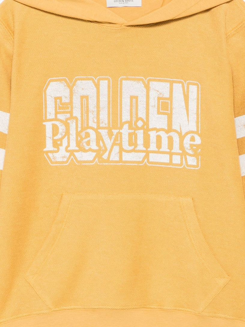 Sweatshirt with hood and print