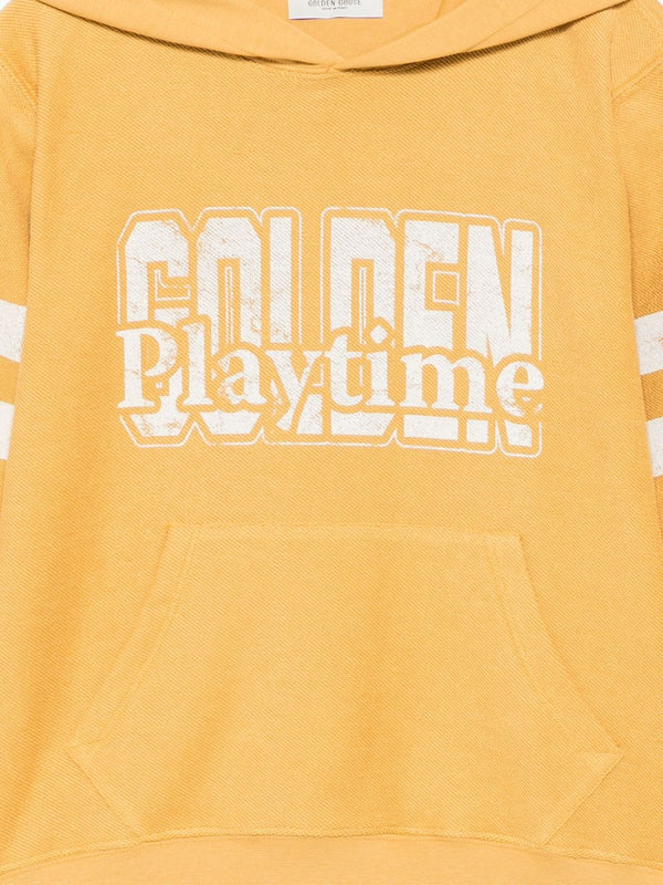 Sweatshirt with hood and print