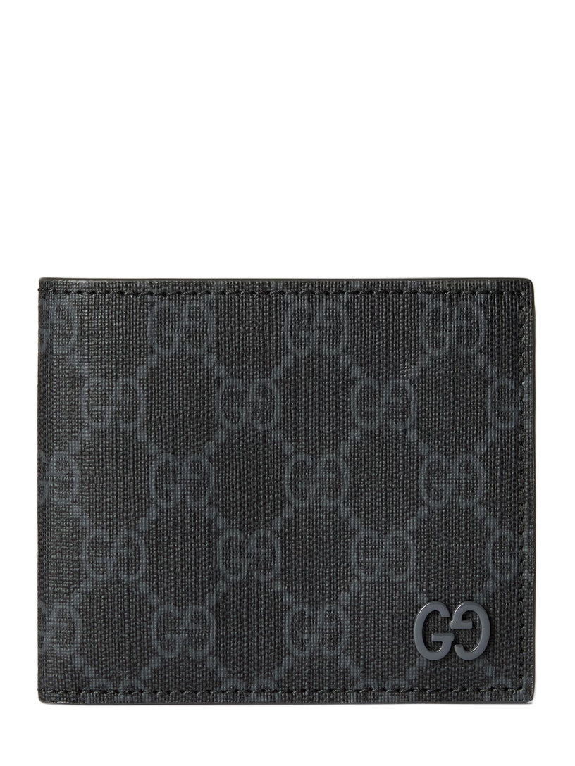 GG bi-fold wallet with grey interior