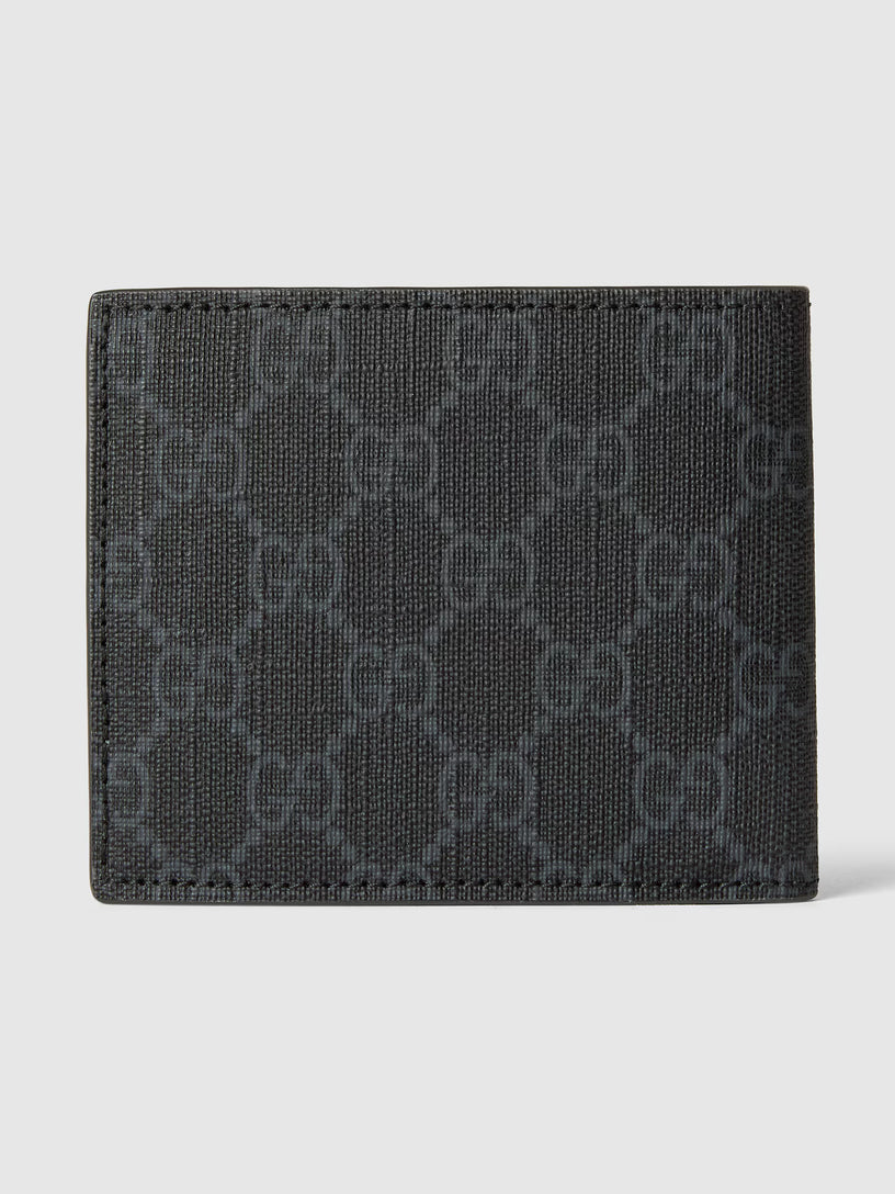 GG bi-fold wallet with grey interior