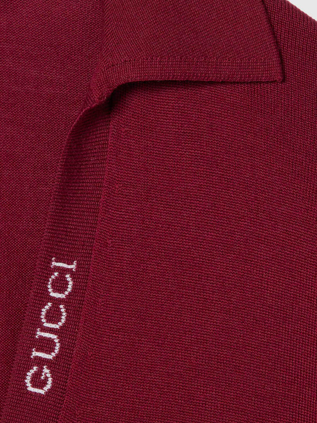 Polo top with GG intarsia