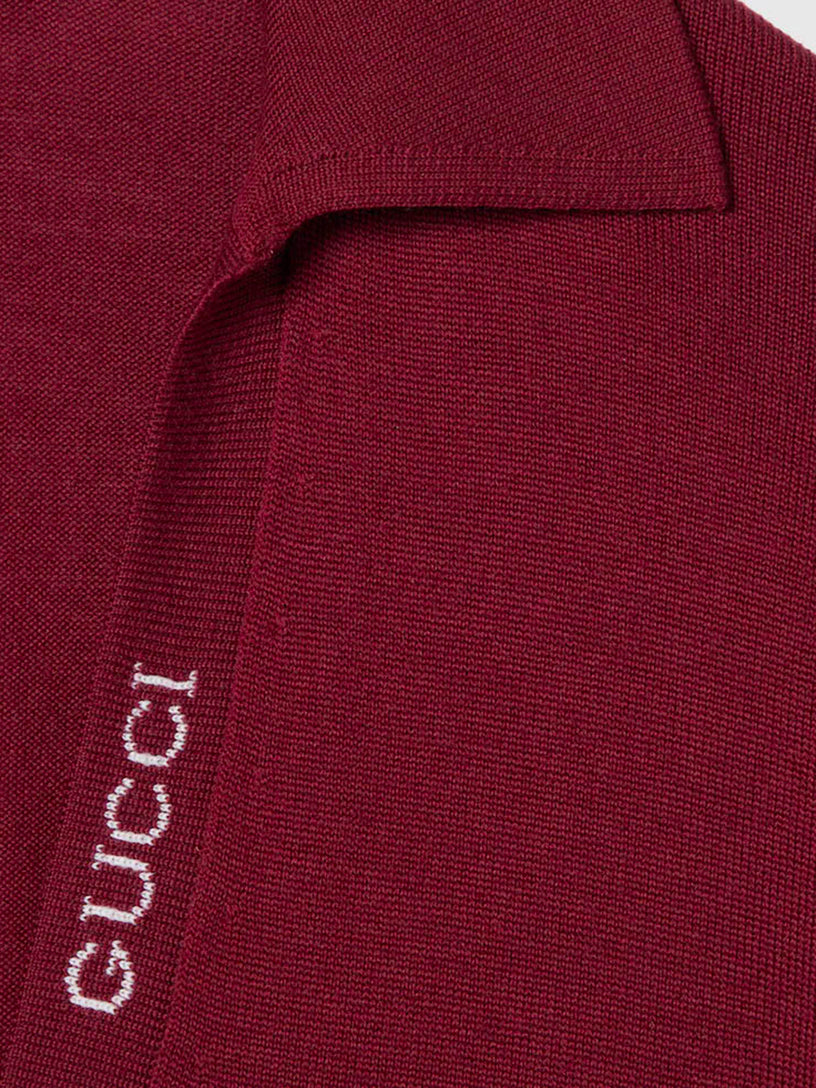 Polo top with GG intarsia
