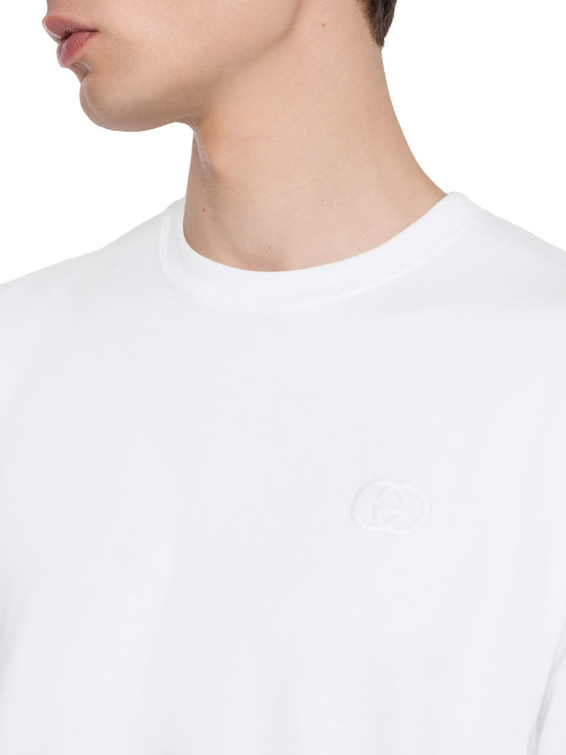 Cotton jersey T-shirt with embroidery