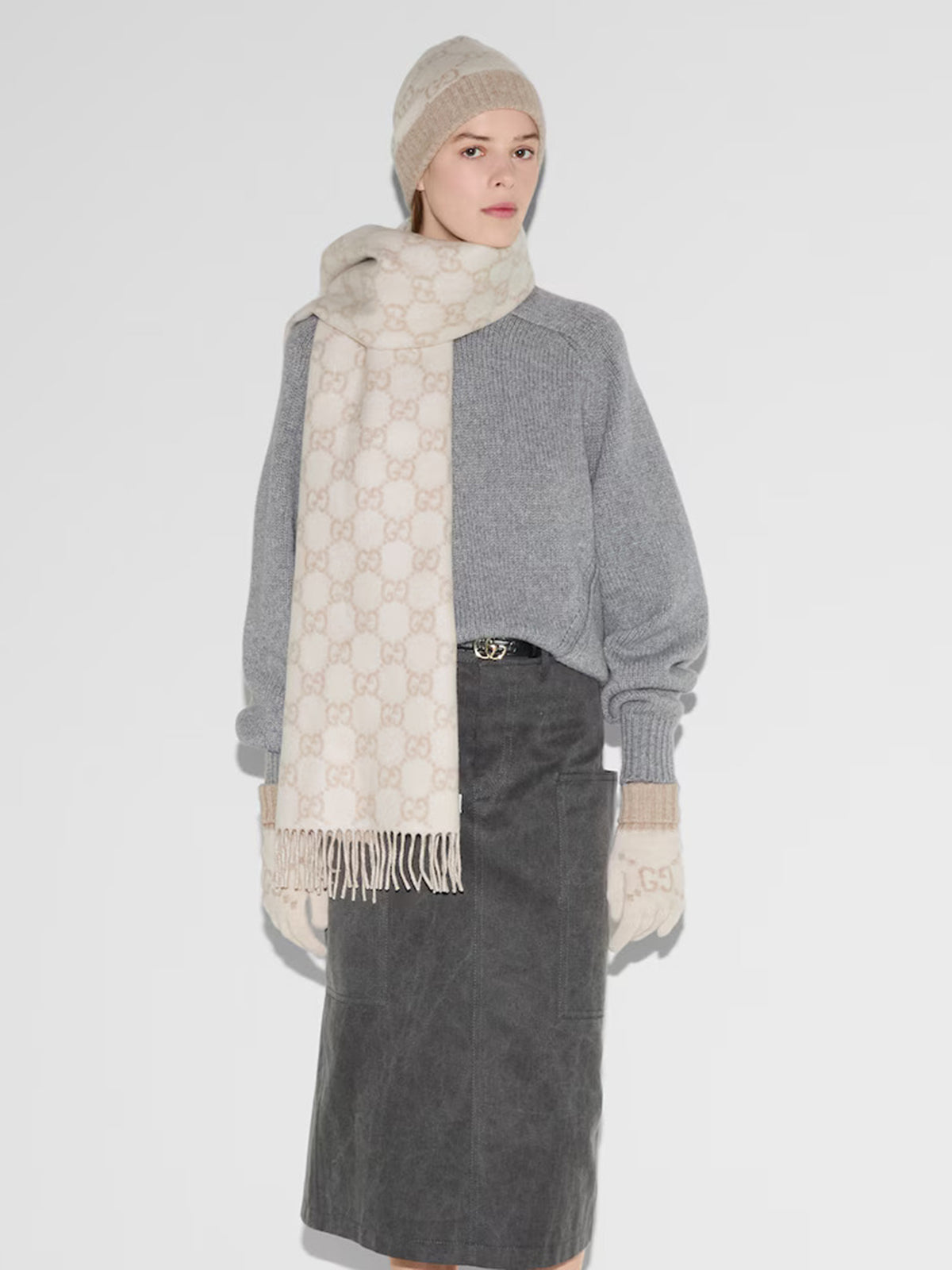 GG cashmere scarf
