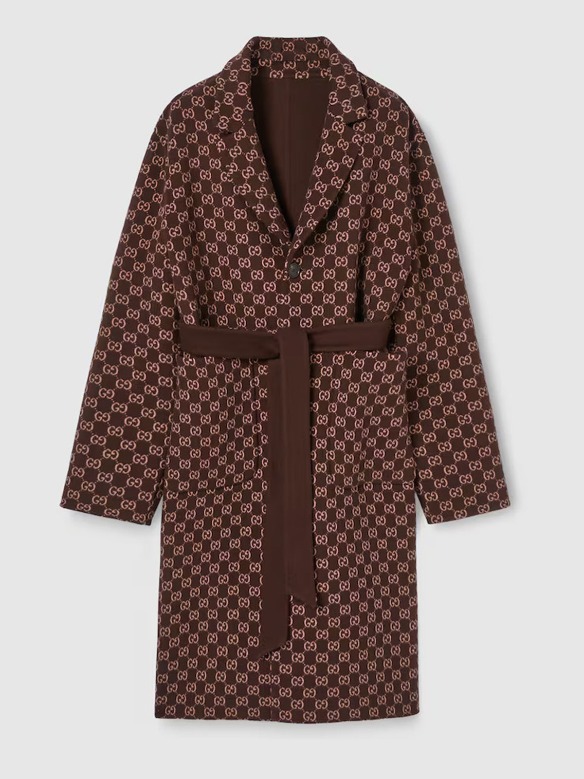 Reversible wool and silk coat