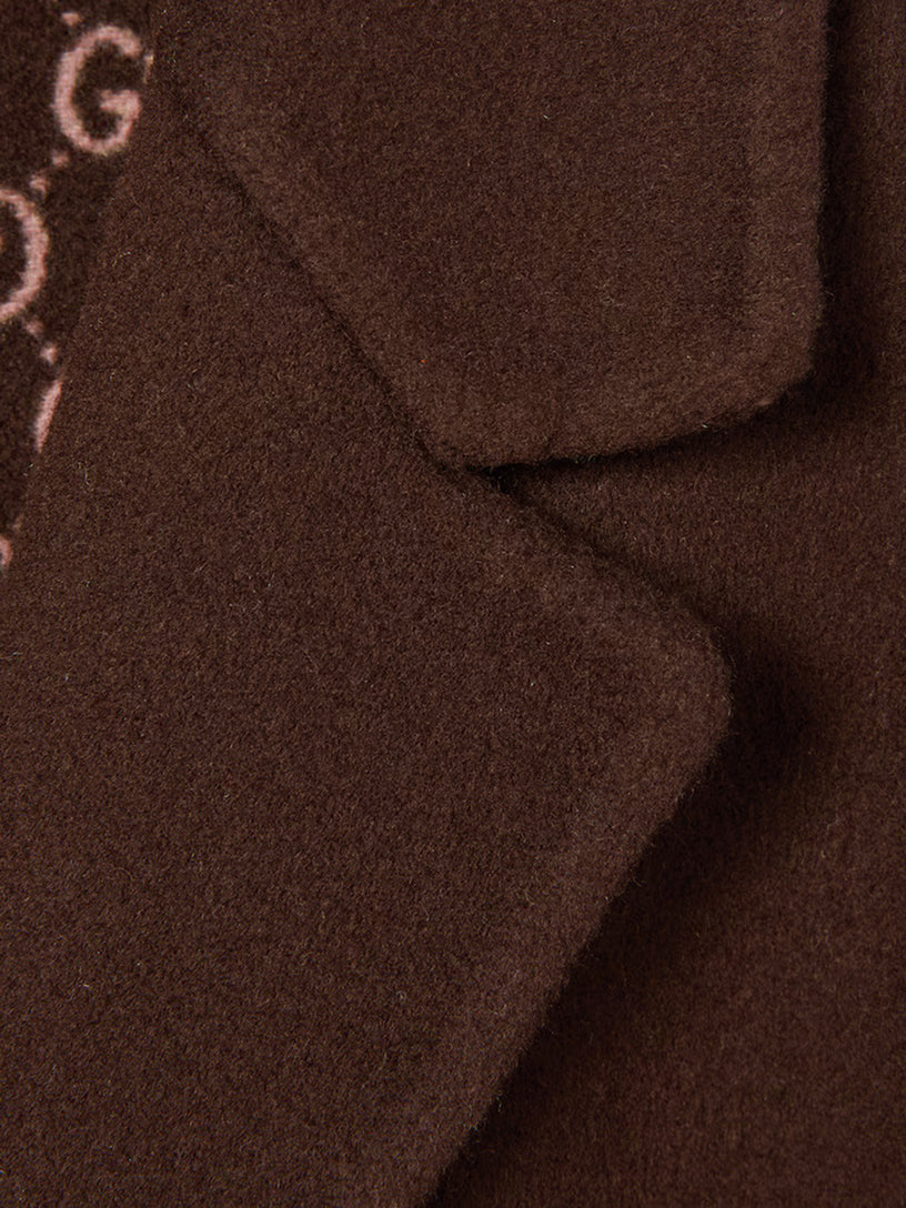 Reversible wool and silk coat