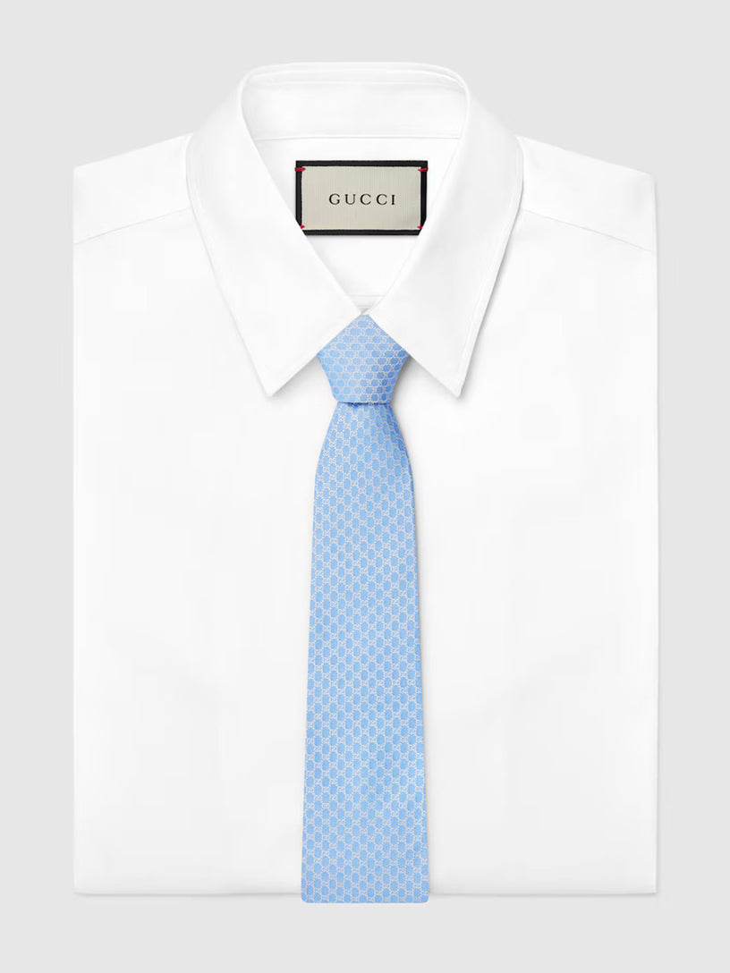 GG silk jacquard tie
