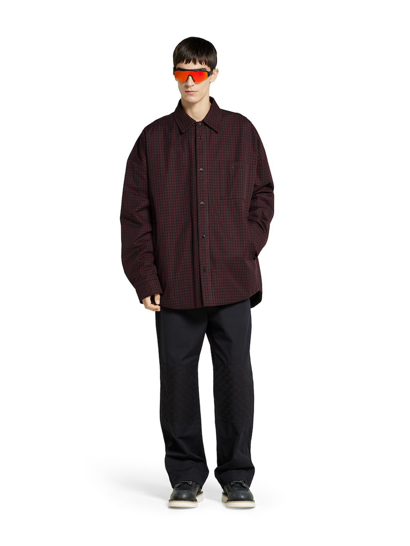 Cotton gingham padded jacket