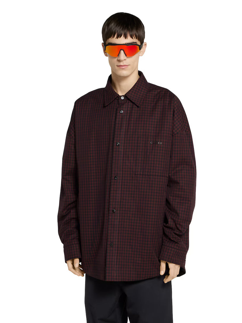 Cotton gingham padded jacket