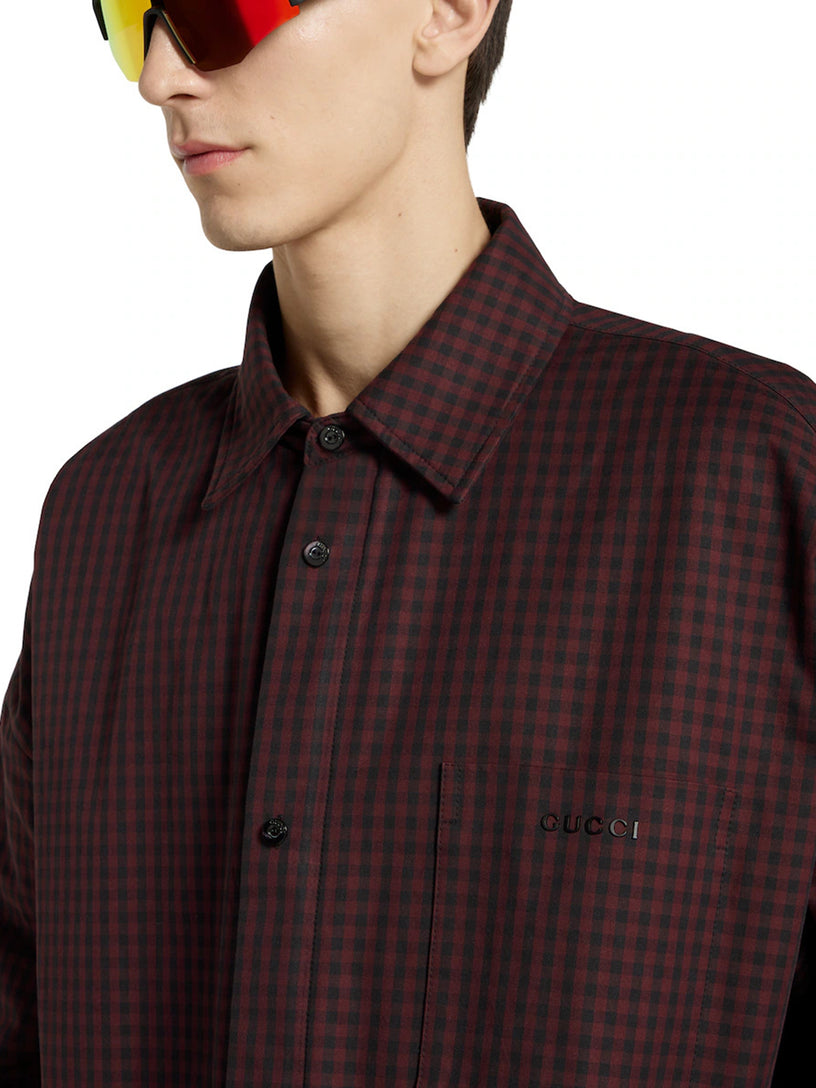 Cotton gingham padded jacket