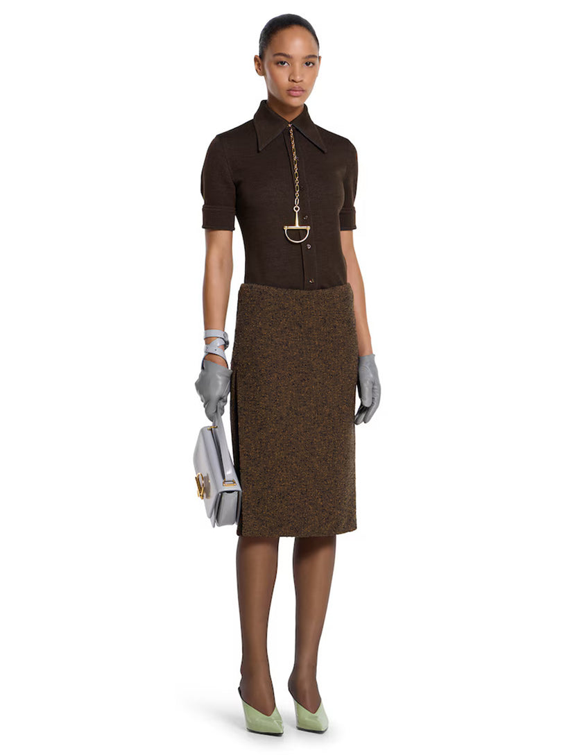 Wool cotton jersey shirt