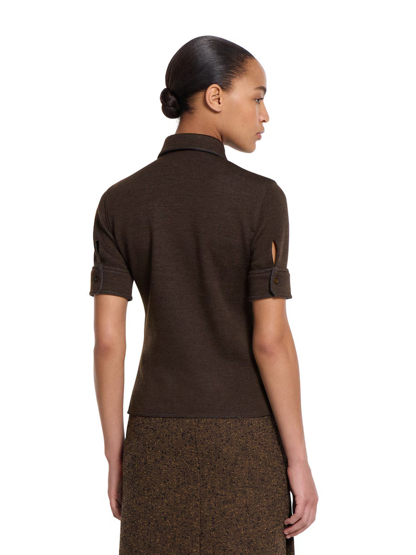 Wool cotton jersey shirt