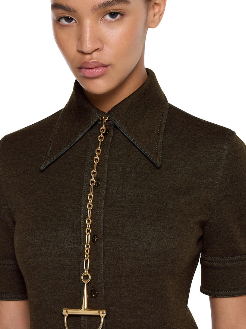 Wool cotton jersey shirt