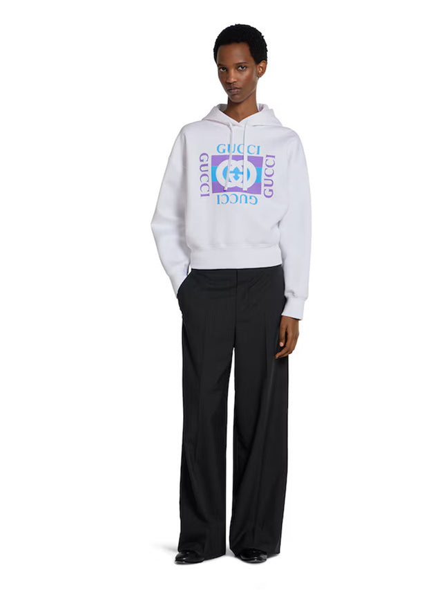 Hooded sweatshirt with print