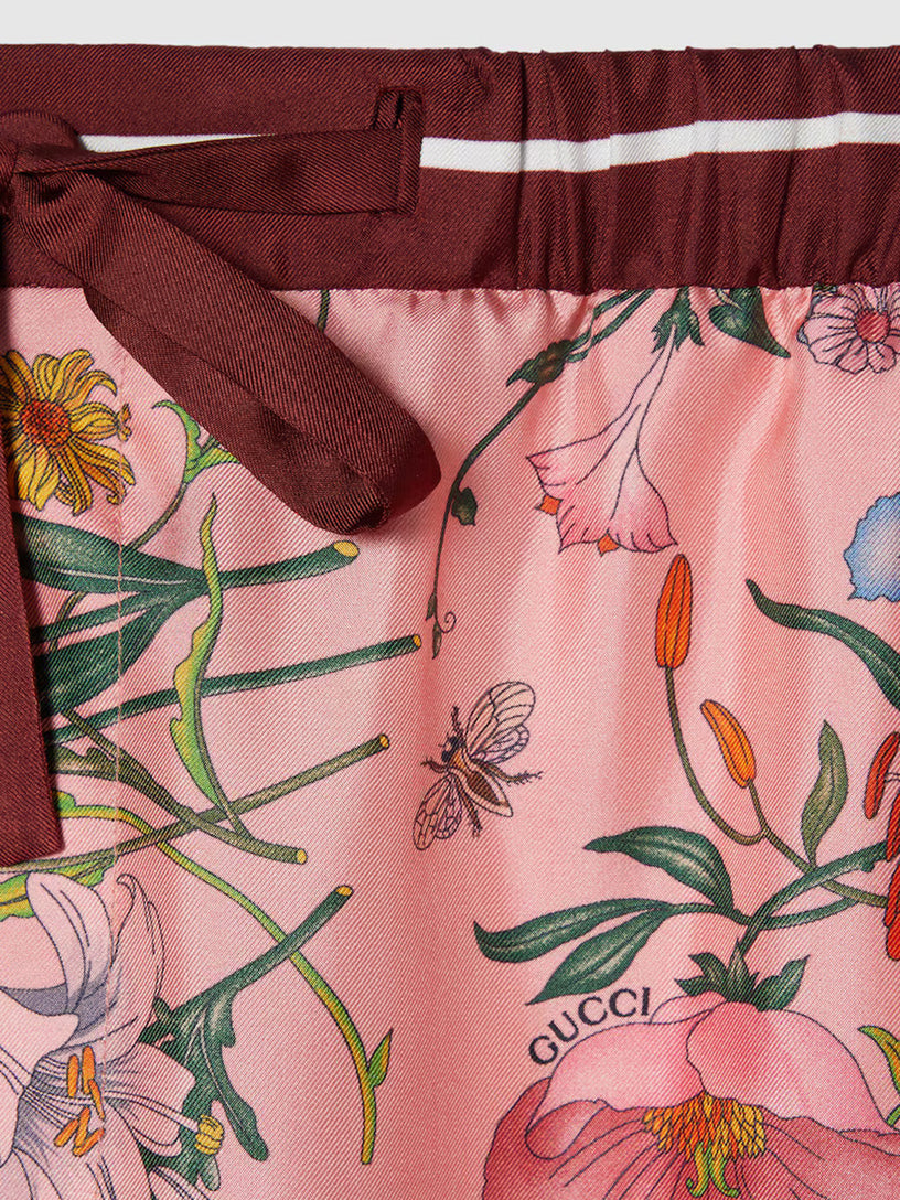 Printed silk trousers