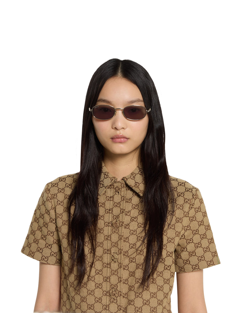 Oval frame sunglasses