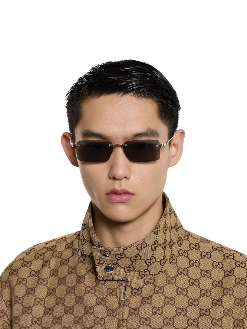 Rectangular frame sunglasses