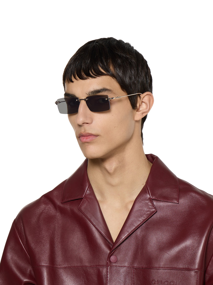 Rectangular frame sunglasses