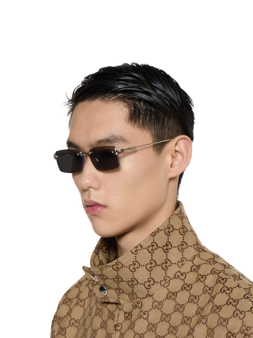 Rectangular frame sunglasses