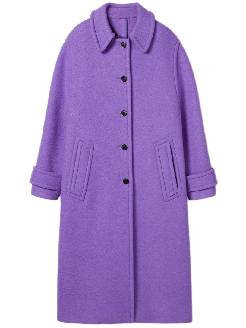 Compact wool cashmere coat