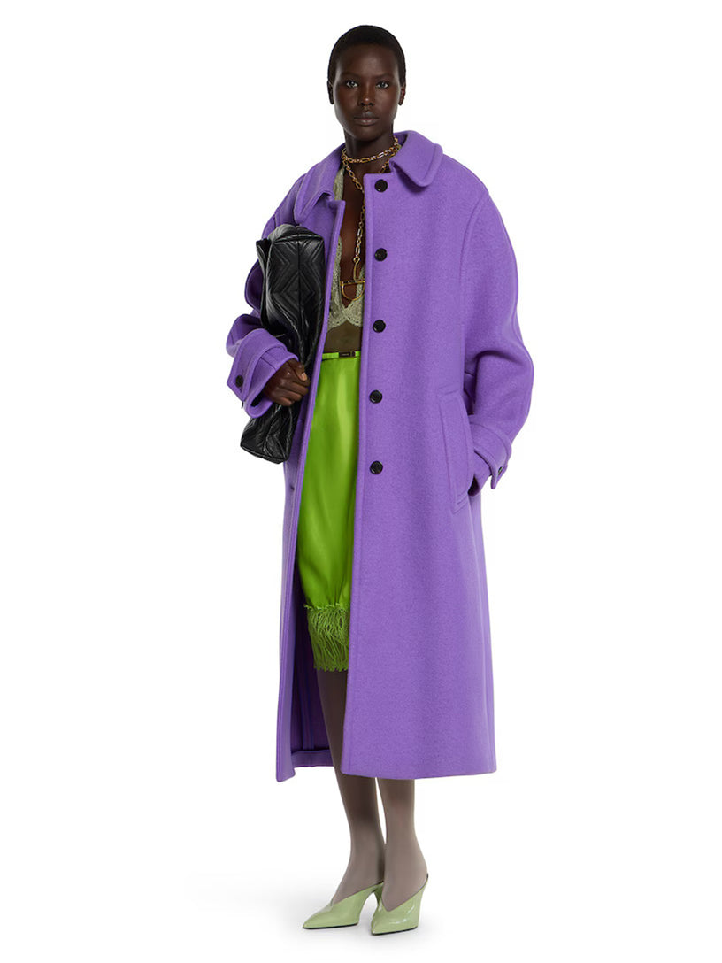 Compact wool cashmere coat