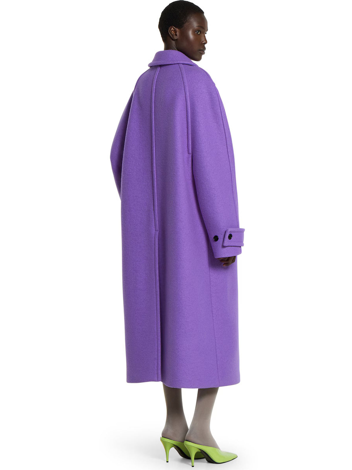 Compact wool cashmere coat