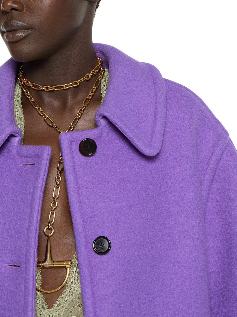 Compact wool cashmere coat