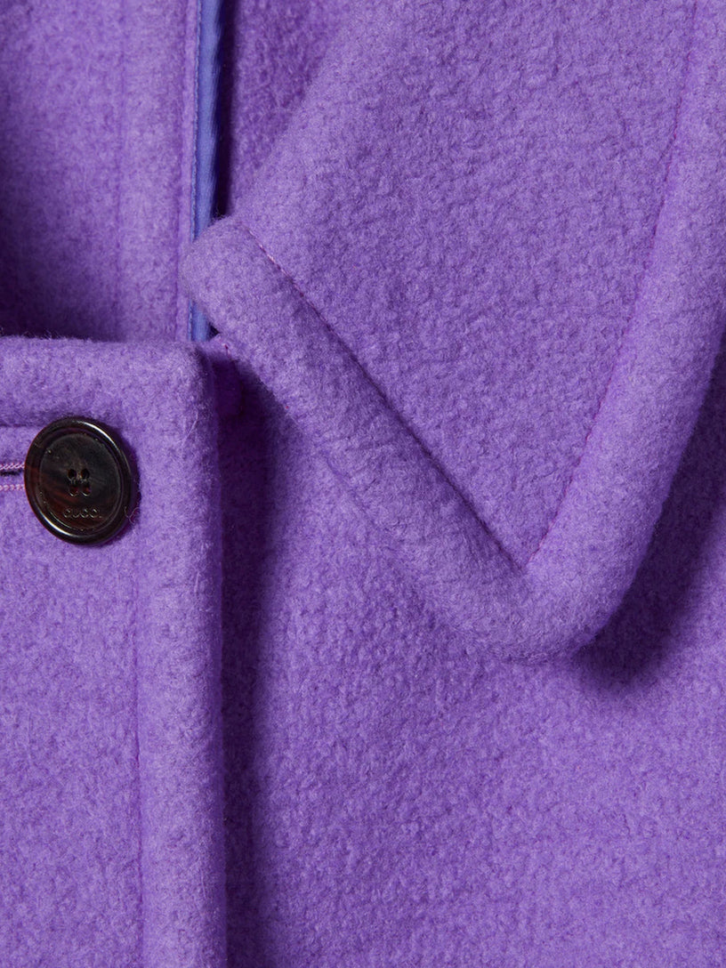 Compact wool cashmere coat