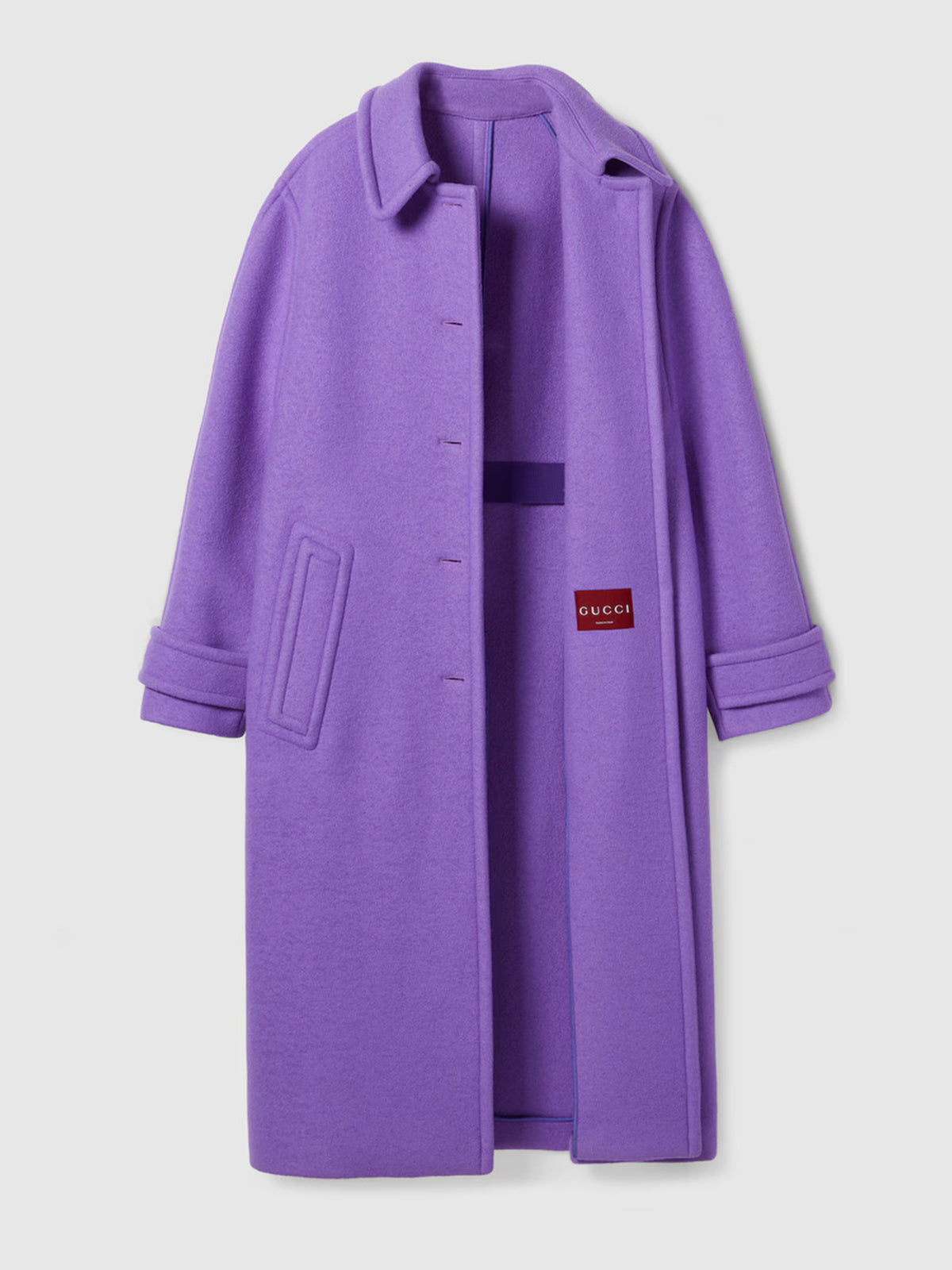 Compact wool cashmere coat