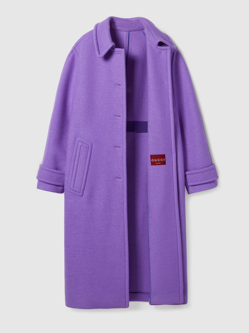 Compact wool cashmere coat