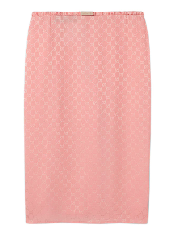 GG jacquard silk skirt