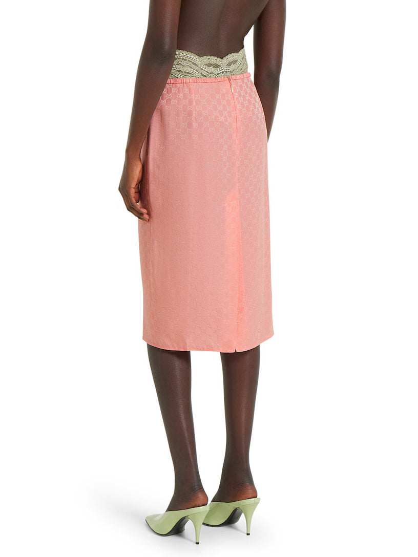 GG jacquard silk skirt