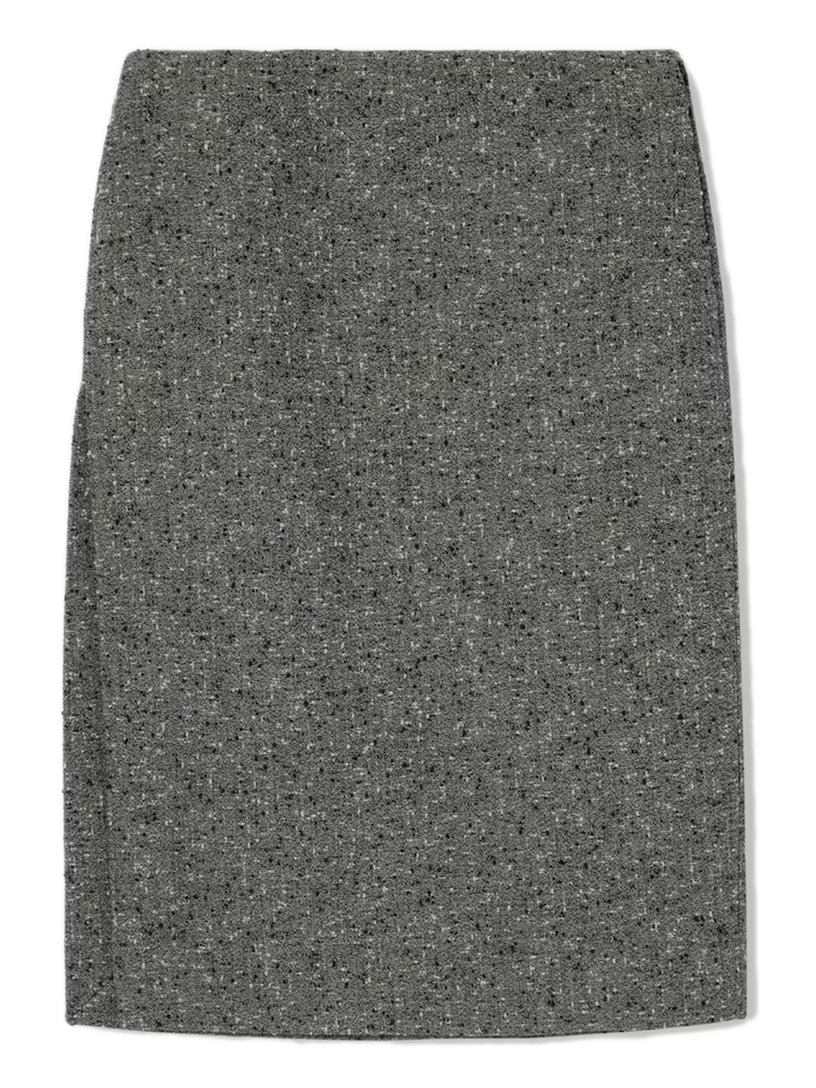 Buttoned wool skirt