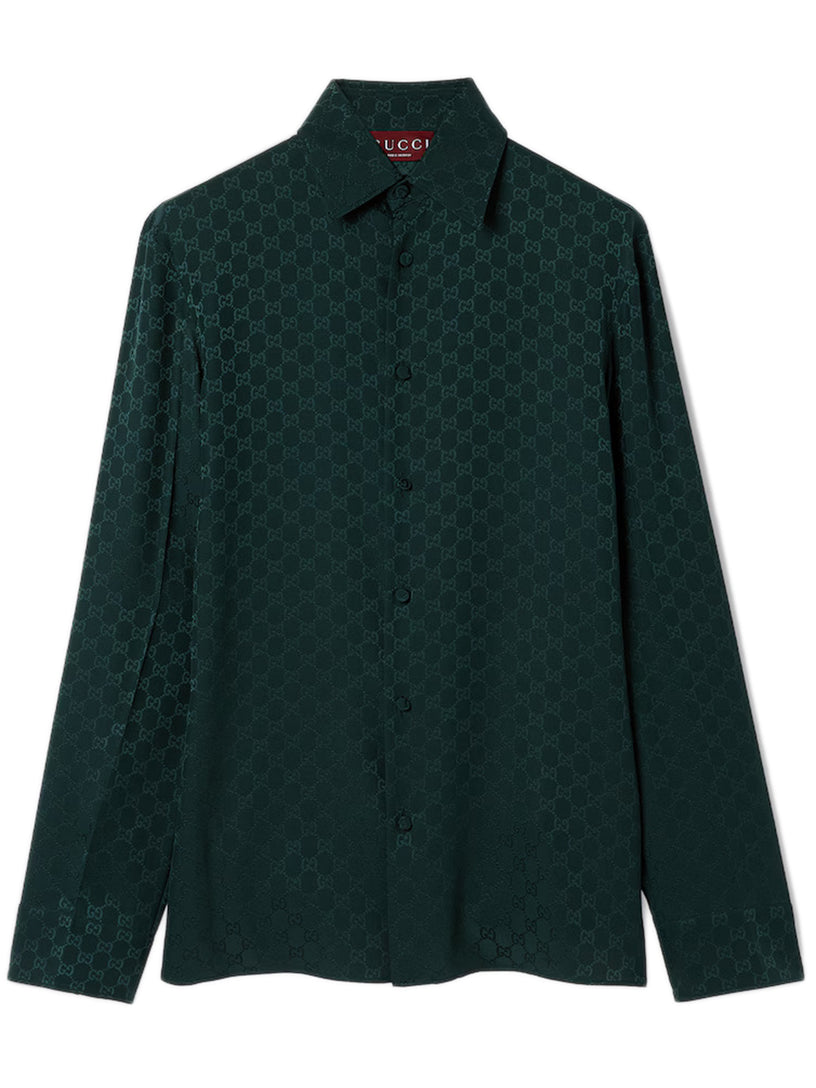 GG jacquard silk shirt