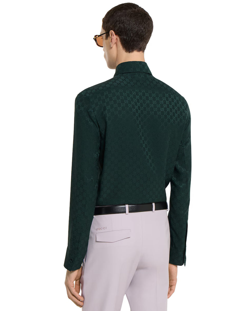GG jacquard silk shirt
