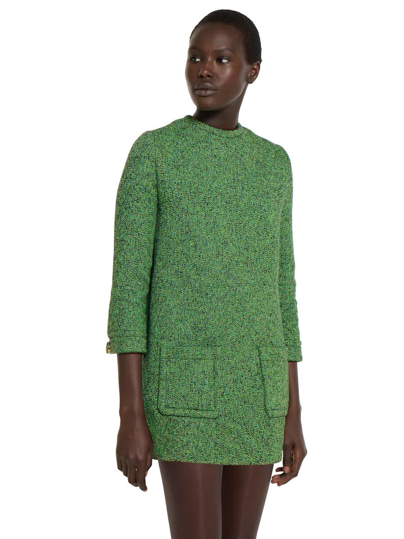 Cotton wool mouliné dress