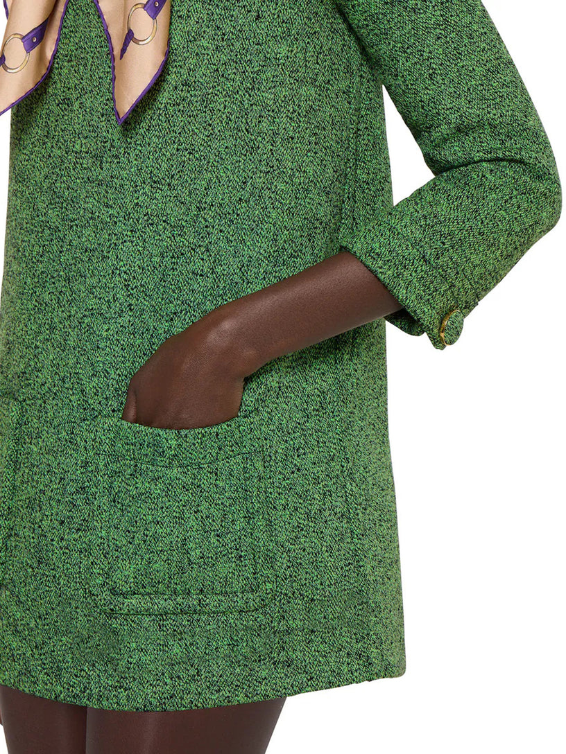 Cotton wool mouliné dress