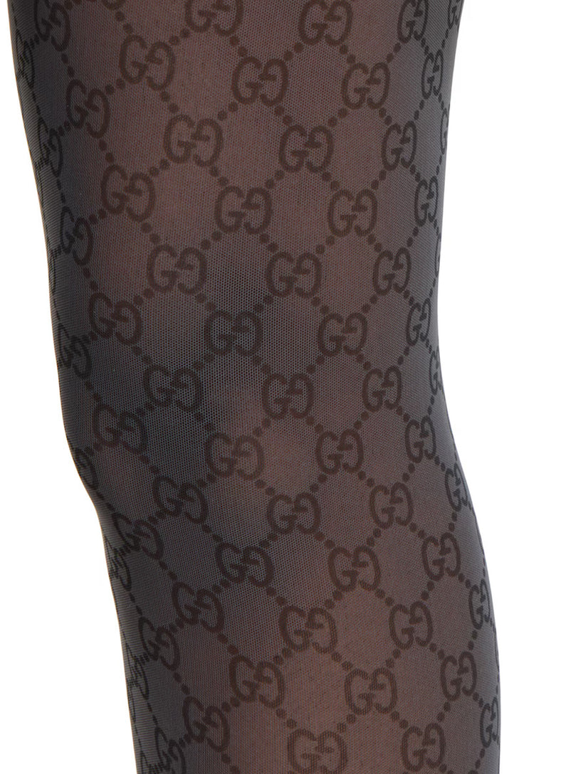 Printed stretch nylon tights