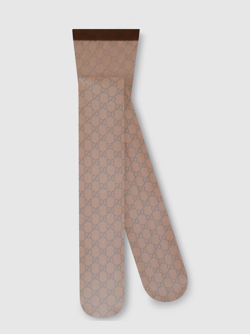Printed stretch nylon tights