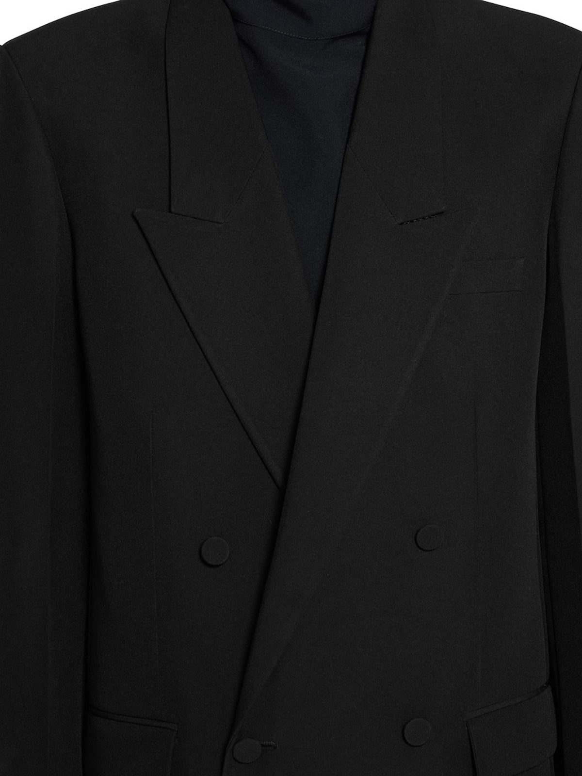 Double-breasted jacket in technical panama