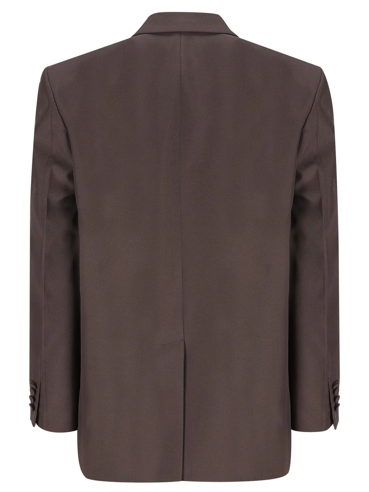 Double-breasted jacket in technical panama