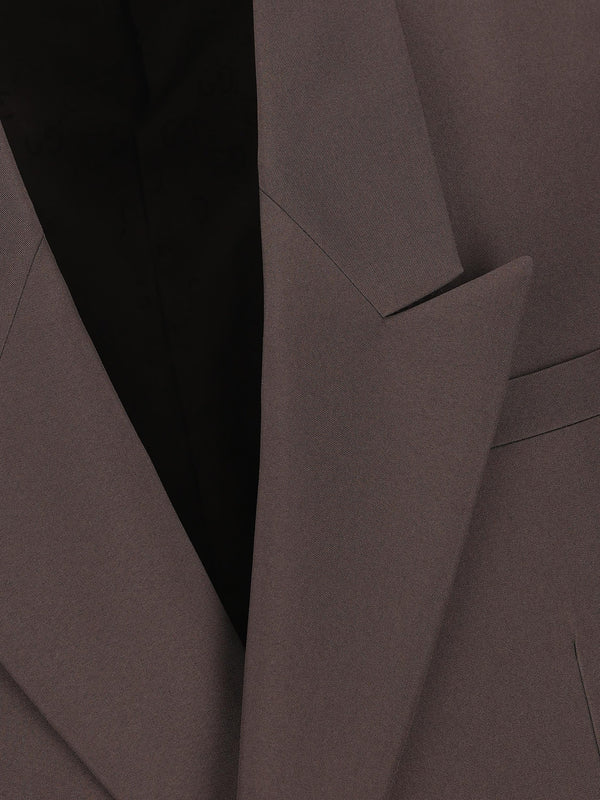 Double-breasted jacket in technical panama