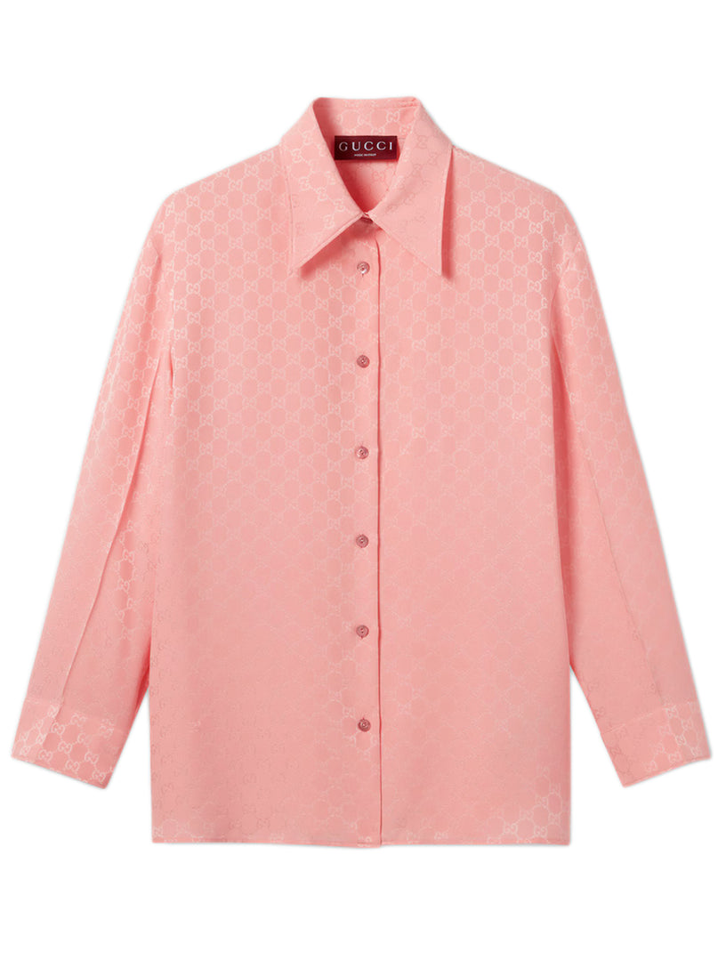 GG jacquard silk shirt GUCCI Rosa | Grifo210 GG jacquard silk shirt GUCCI Rosa | Grifo210