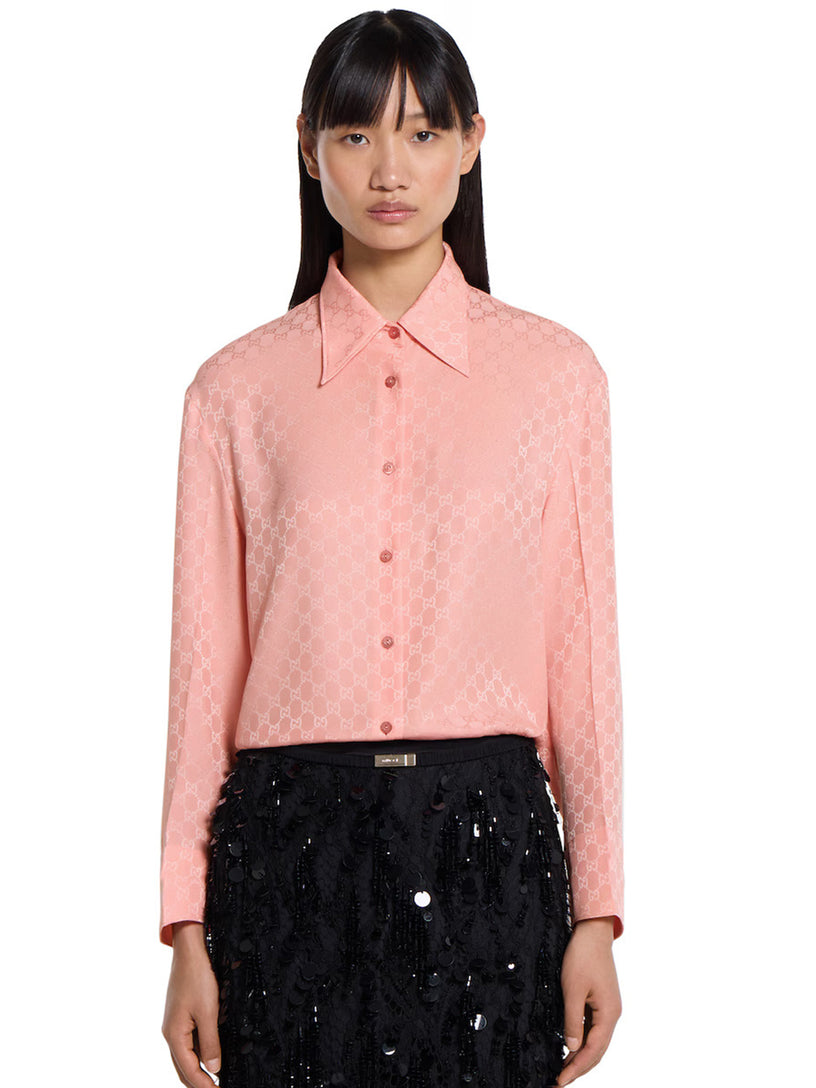 GG jacquard silk shirt GUCCI Rosa