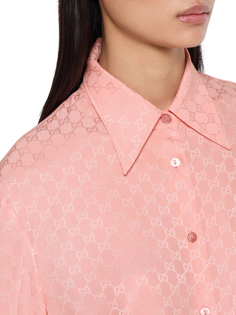 GG jacquard silk shirt