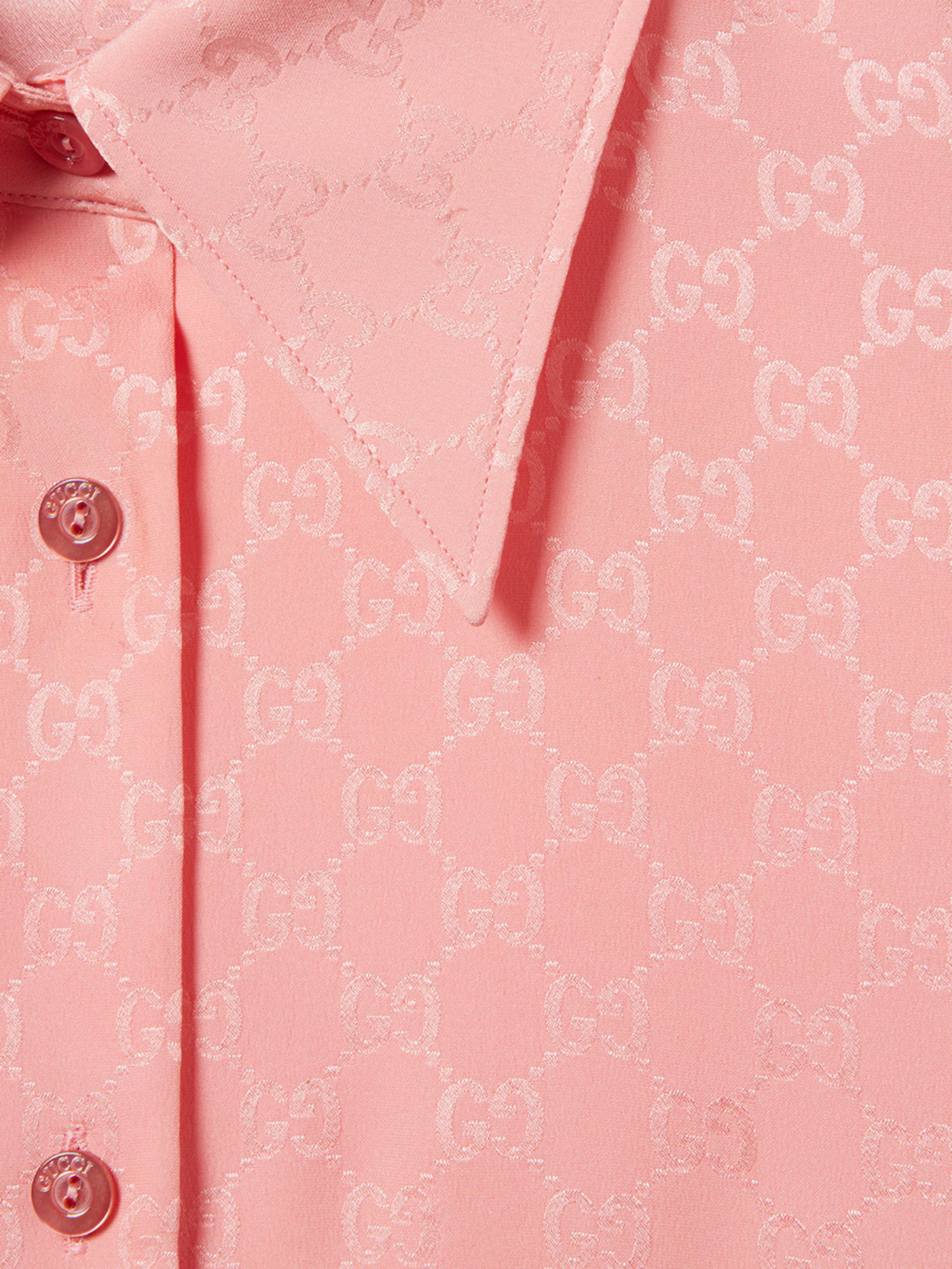GG jacquard silk shirt GUCCI Rosa | Grifo210