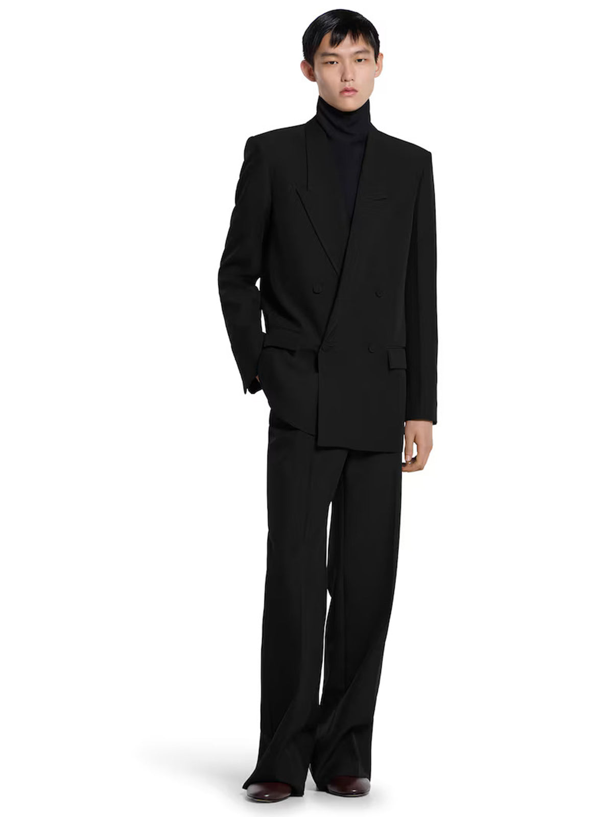 Silk twill trousers