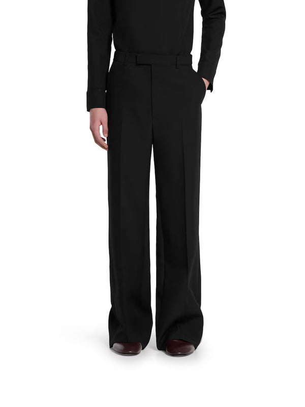 Silk twill trousers